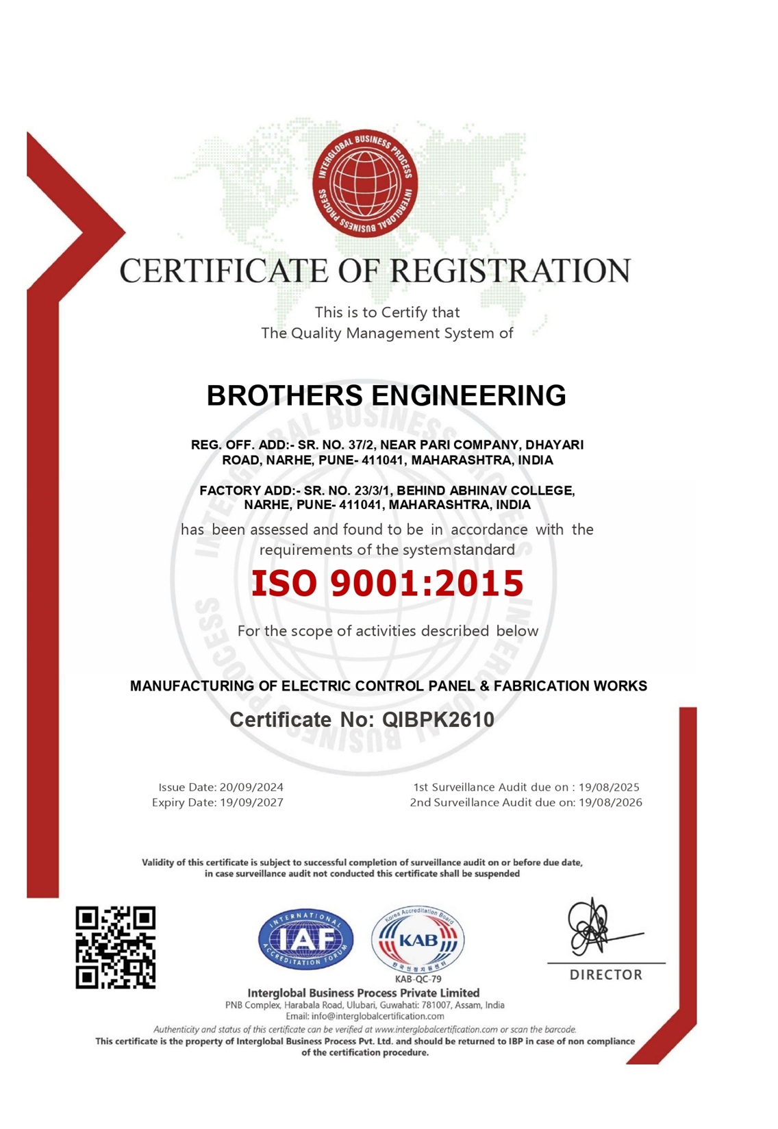 ISO Certificate
