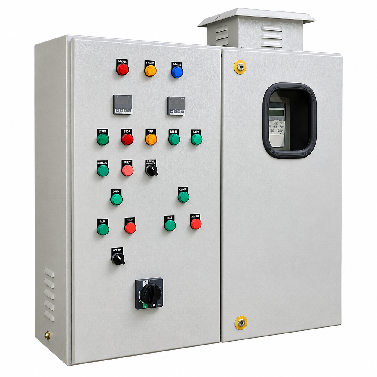 HVAC starter board by Air Handling Unit Control Panel Manufacturers in Pune. Designed by Brothers Engineering.